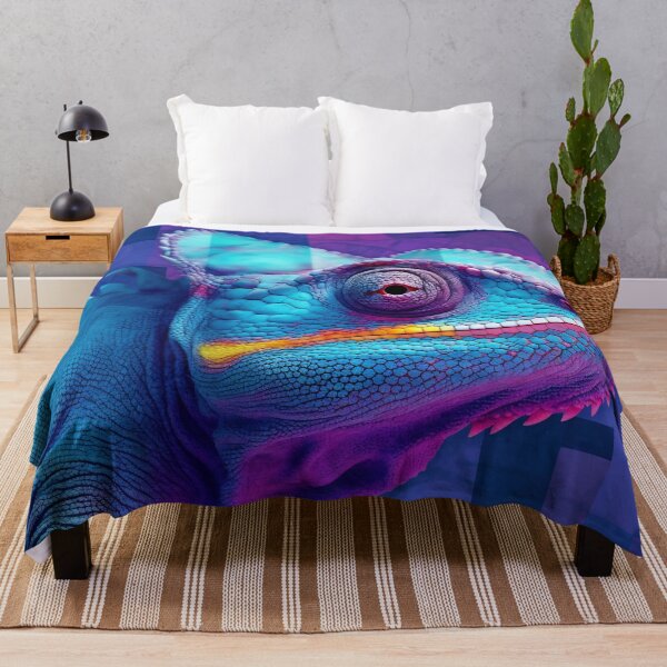 Item preview, Lizard chameleon on colorful background designed and sold by anytka.