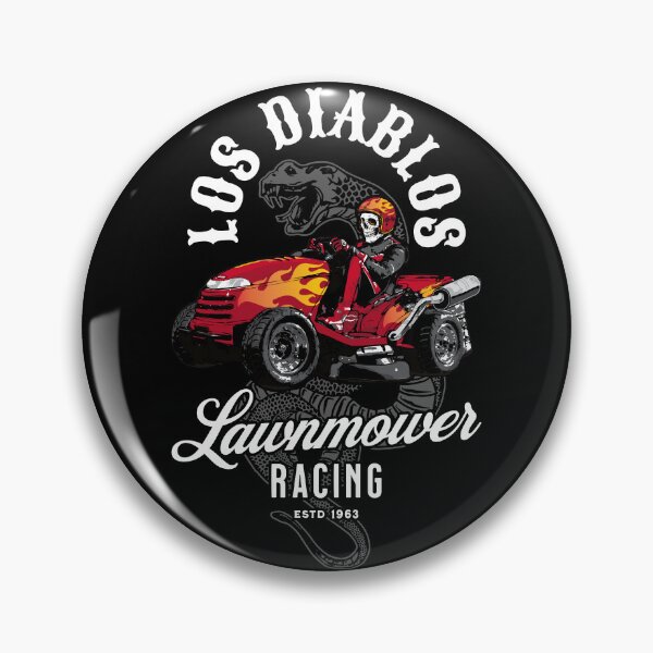 Item preview, Lawnmower Racing - Los Diablos - White - Lawn Mower Racing designed and sold by RaceDayRags.