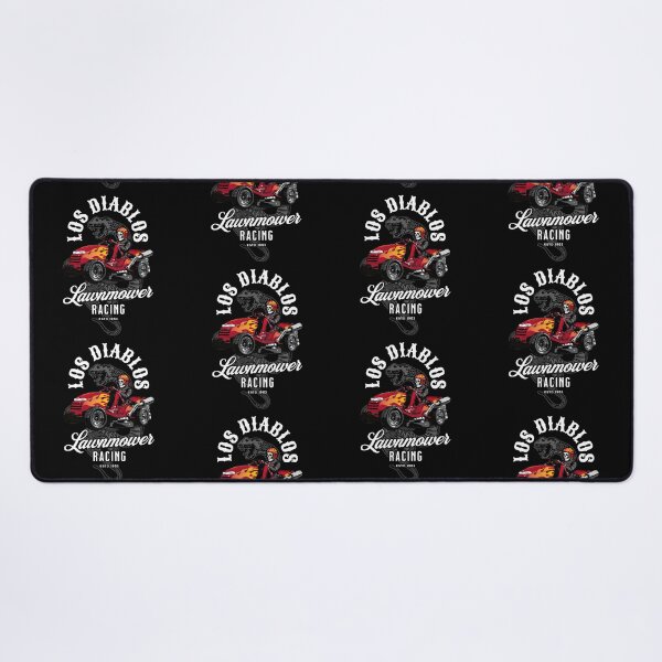 Item preview, Lawnmower Racing - Los Diablos - White - Lawn Mower Racing designed and sold by RaceDayRags.