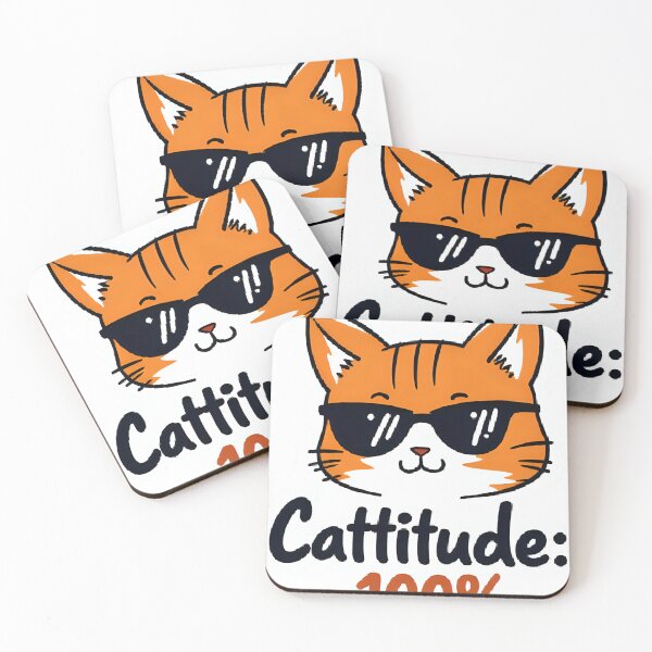 Item preview, Cattitude 100% – Cool Cat with Sunglasses designed and sold by CatLoverss.