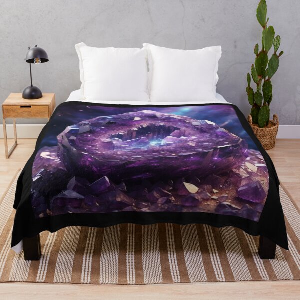 Item preview, cosmic amethyst geode artful design designed and sold by NivyasArtistry.