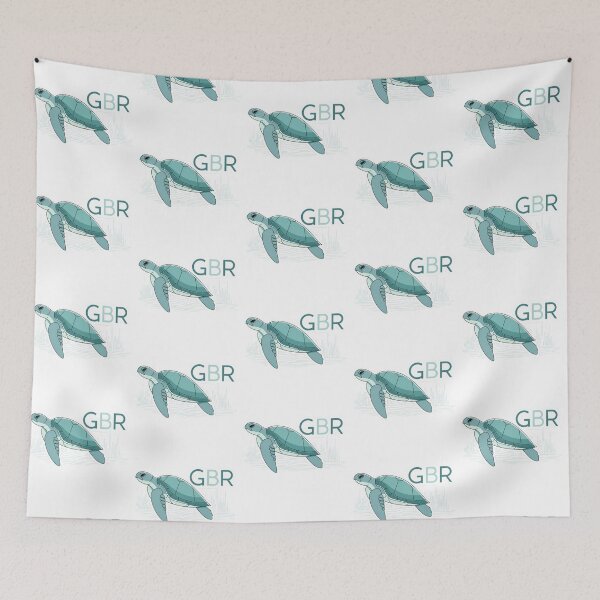 Item preview, Great Barrier Reef and Geometric Turtle: An Elegant GBR Graphic Art designed and sold by Digital Dreams Arts.