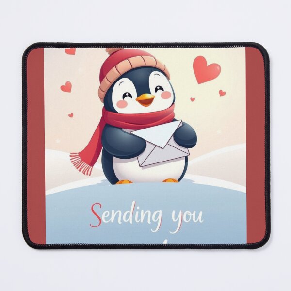Item preview, Un pingouin et un message d’hiver chaleureux.  Penguin with a Cozy Winter Message designed and sold by Drawingshirts.