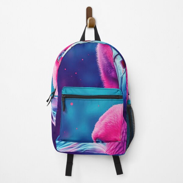 Item preview, Portrait of a flamingo on a neon blue pink background. Emotive portrait. Looking at the camera designed and sold by anytka.