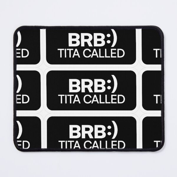 Item preview, BRB: Tita Called Sticker – Filipino Taglish Humor (Black) designed and sold by VinmoVisuals.