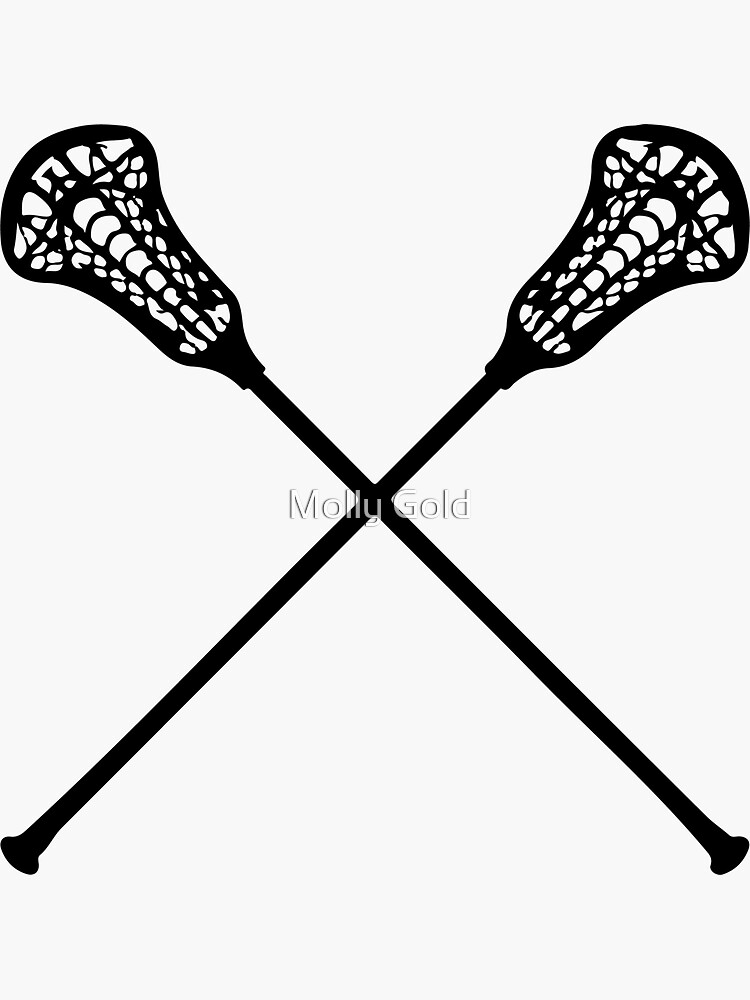 Lacrosse Sticks  Sticker for Sale by Molly Gold