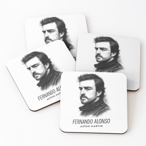 Item preview, Fernando Alonso F1 Retro Portrait Aston Martin Art designed and sold by Studio F1Grid.