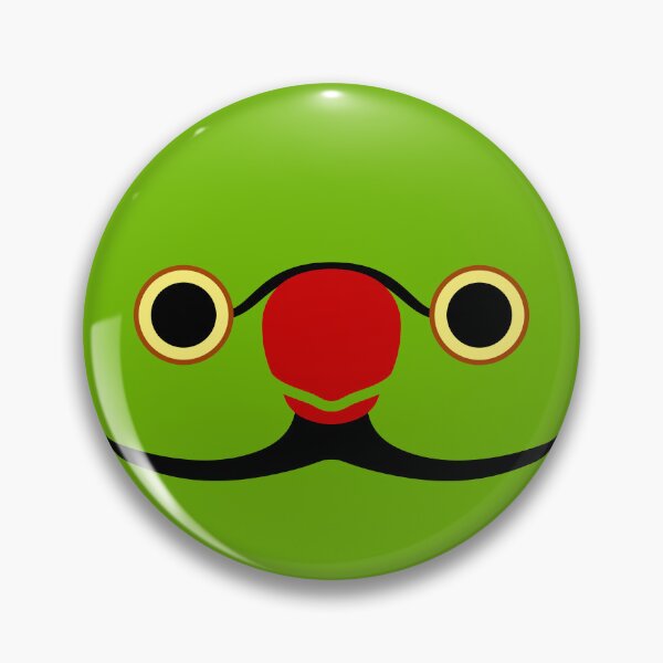Item preview, The face of a normal male Rose-ringed parakeet designed and sold by INKOYADO.