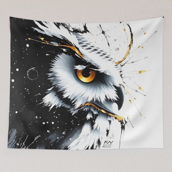 Item preview, White & black owl designed and sold by nataliakuruch.