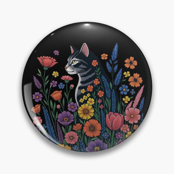 Item preview, Funny Cat flovers floral Cute Cat Lover, love cat and flowers designed and sold by Collagedream.
