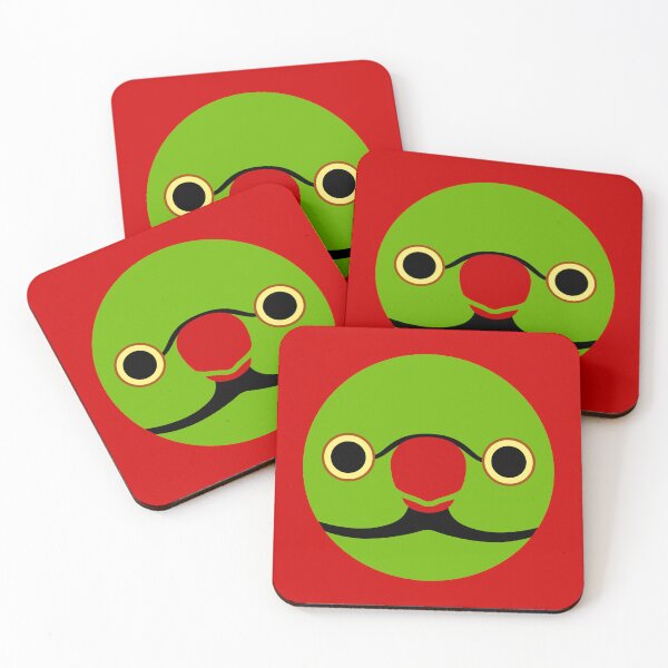 Item preview, The face of a normal male Rose-ringed parakeet designed and sold by INKOYADO.