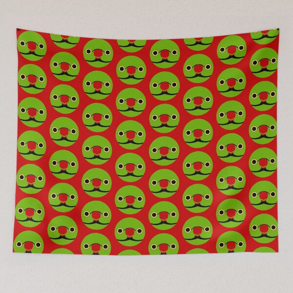 Item preview, The face of a normal male Rose-ringed parakeet designed and sold by INKOYADO.