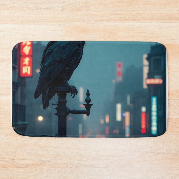 Item preview, Nocturnal Sentinel of the Neon City designed and sold by oanaunciuleanu.