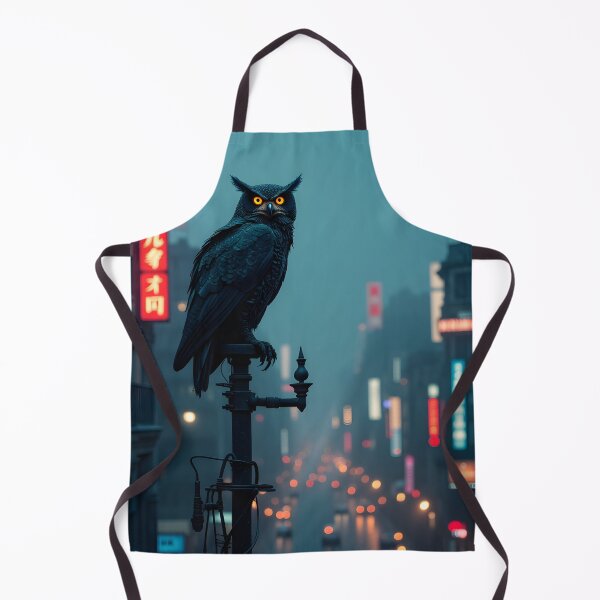 Item preview, Nocturnal Sentinel of the Neon City designed and sold by oanaunciuleanu.
