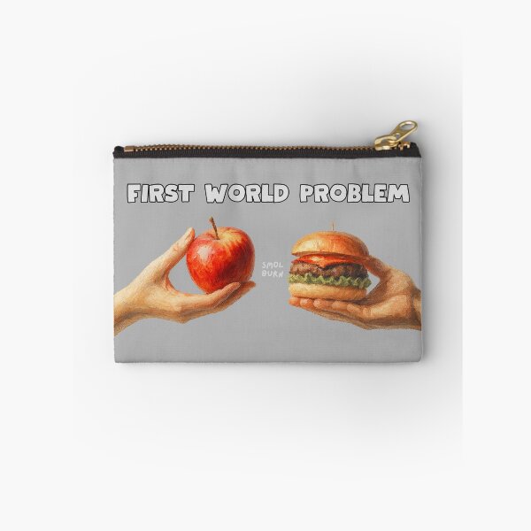 Item preview, First World Problem – Burger vs Apple Funny Food Choice Design designed and sold by smolburndesign.