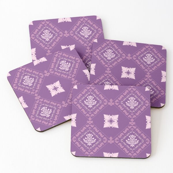 Item preview, Purple Floral Damask Seamless Background designed and sold by DesignByNui.