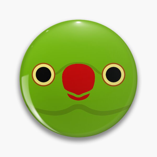 Item preview, The face of a normal female Rose-ringed parakeet designed and sold by INKOYADO.