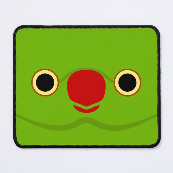 Item preview, The face of a normal female Rose-ringed parakeet designed and sold by INKOYADO.