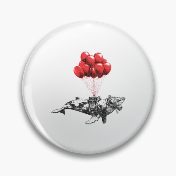 Item preview, Banksy Whale with Gas Mask and Balloons - Pollution Escape designed and sold by hamishby.