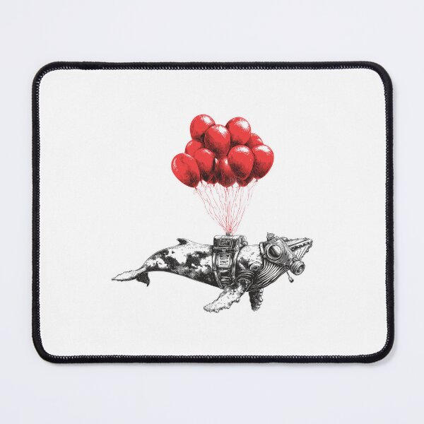 Item preview, Banksy Whale with Gas Mask and Balloons - Pollution Escape designed and sold by hamishby.