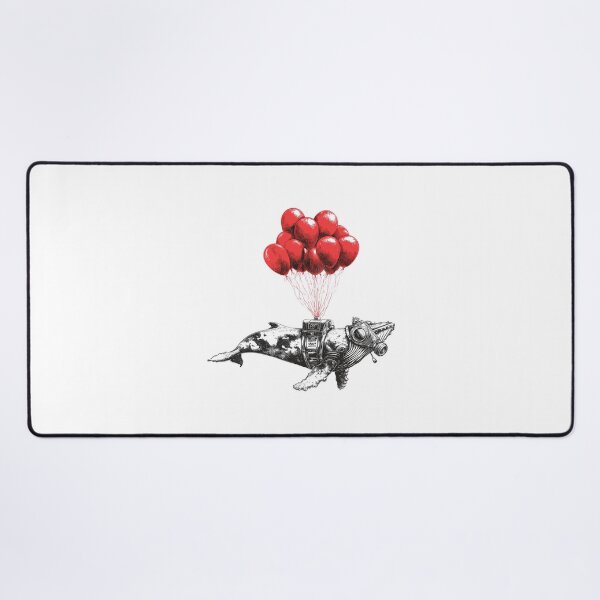 Item preview, Banksy Whale with Gas Mask and Balloons - Pollution Escape designed and sold by hamishby.