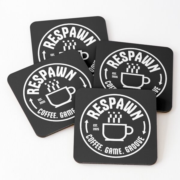 Item preview, RESPAWN Sticker – Coffee Gaming Logo (Blackout Version) designed and sold by VinmoVisuals.