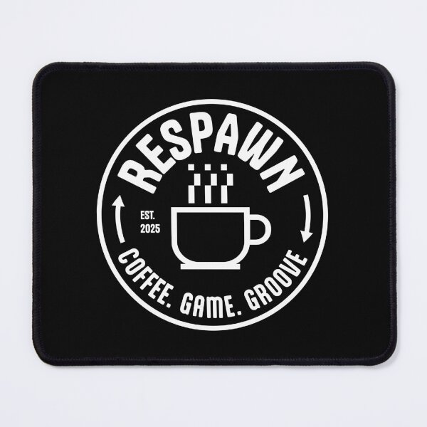 Item preview, RESPAWN Sticker – Coffee Gaming Logo (Blackout Version) designed and sold by VinmoVisuals.
