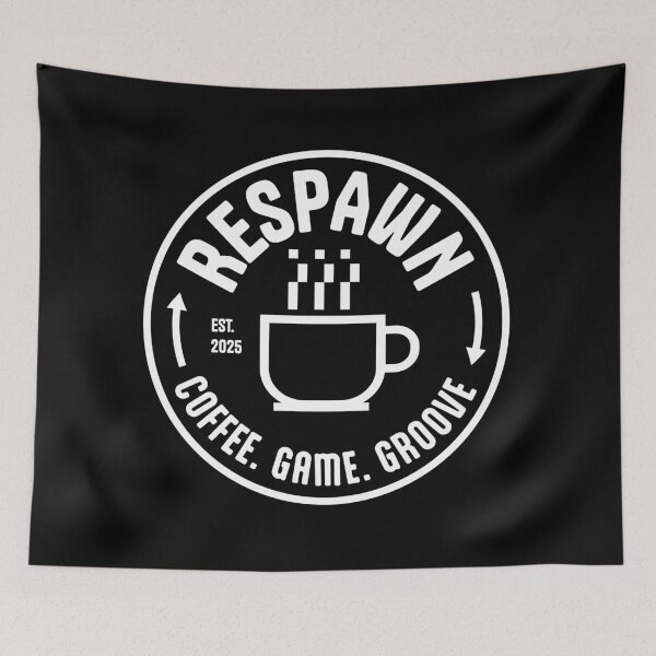 Item preview, RESPAWN Sticker – Coffee Gaming Logo (Blackout Version) designed and sold by VinmoVisuals.