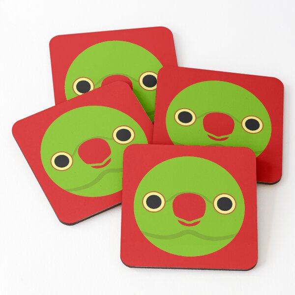 Item preview, The face of a normal female Rose-ringed parakeet designed and sold by INKOYADO.
