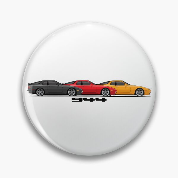 Artikelvorschau, Drei Porsche 944 Turbo Retro-Illustration in den Farben der deutschen Flagge entworfen und verkauft von blackdogshop.