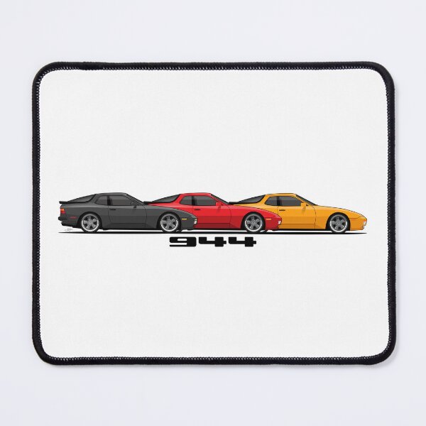 Item preview, Three Porsche 944 turbo retro German Flag colors Illustration designed and sold by blackdogshop.