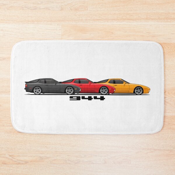 Item preview, Three Porsche 944 turbo retro German Flag colors Illustration designed and sold by blackdogshop.