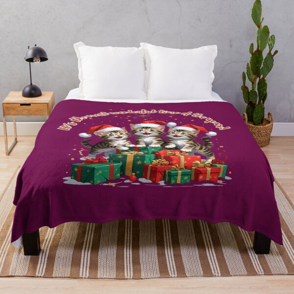 Item preview, Cute Christmas Kittens in Santa Hats – Funny Holiday Cat Design with Gifts & Festive Cheer designed and sold by AmenAlways.