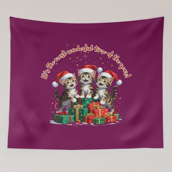 Item preview, Cute Christmas Kittens in Santa Hats – Funny Holiday Cat Design with Gifts & Festive Cheer designed and sold by AmenAlways.