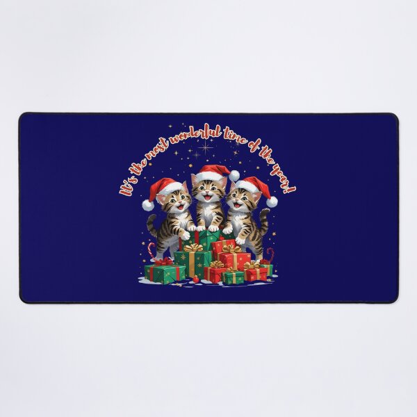 Item preview, Cute Christmas Kittens in Santa Hats – Funny Holiday Cat Design with Gifts & Festive Cheer designed and sold by AmenAlways.