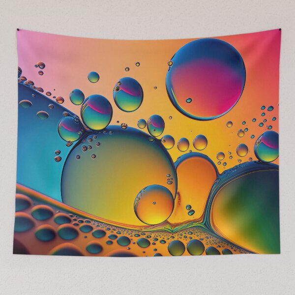 Item preview, Wallpaper background with circles in the rainbow-colored background designed and sold by anytka.