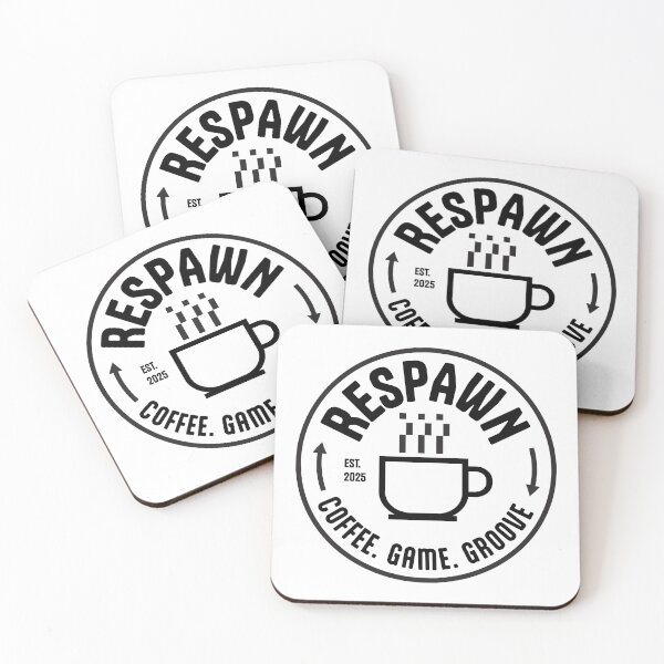 Item preview, RESPAWN Sticker – Gamer Coffee Emblem (White Background) designed and sold by VinmoVisuals.