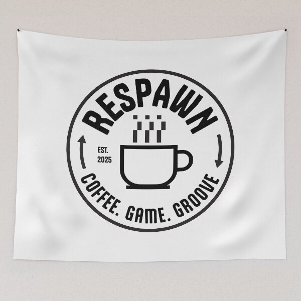Item preview, RESPAWN Sticker – Gamer Coffee Emblem (White Background) designed and sold by VinmoVisuals.