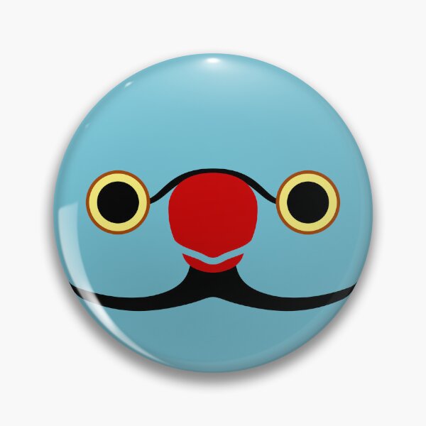 Item preview, The face of a blue male Rose-ringed parakeet designed and sold by INKOYADO.
