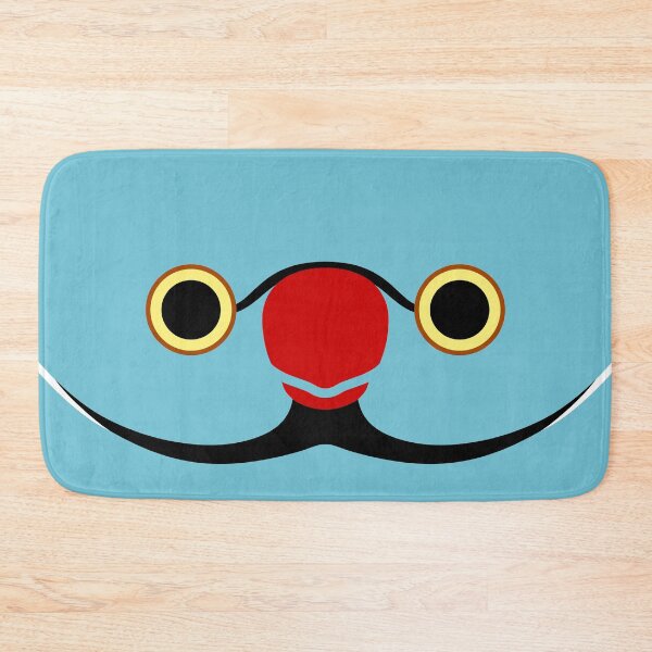 Item preview, The face of a blue male Rose-ringed parakeet designed and sold by INKOYADO.