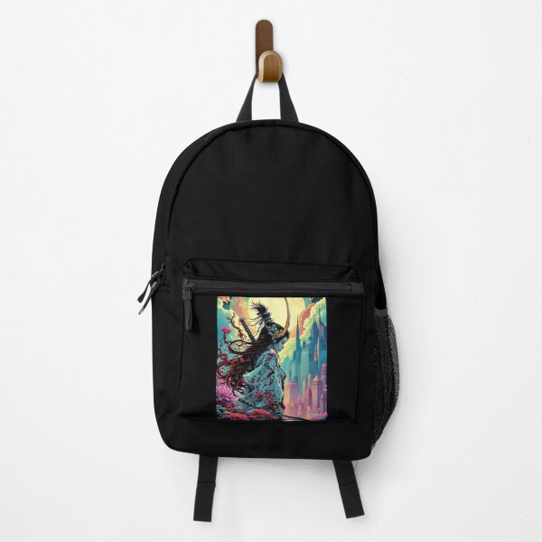 Item preview, Samurai woman in front of a skyline. designed and sold by ReneMM.