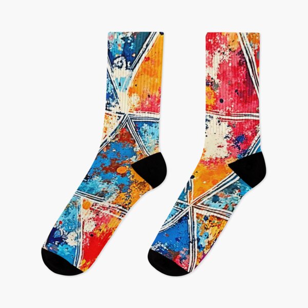 Item preview, Vibrant Abstract Geometric Splash Art designed and sold by Health And Fitness Posts e-Store.