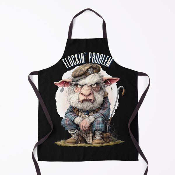 Item preview, Funny Angry Sheep Flockin Problem Highland Humor Art designed and sold by MTJ-Mushrooms.