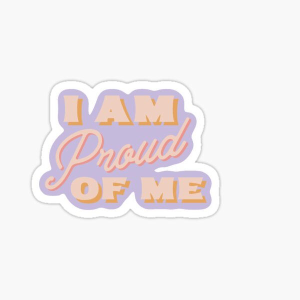 Artikel-Vorschau von Ich bin stolz auf mich – Positives Affirmationsdesign, designt und verkauft von inkyillustrate.