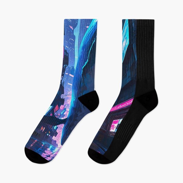 Item preview, whale in cyberpunk city designed and sold by ururuty.