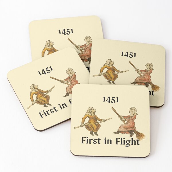 Item preview, First in Flight – 1451 Witch Illustration Tribute designed and sold by Where Troubles Melt Like Lemon Drops.