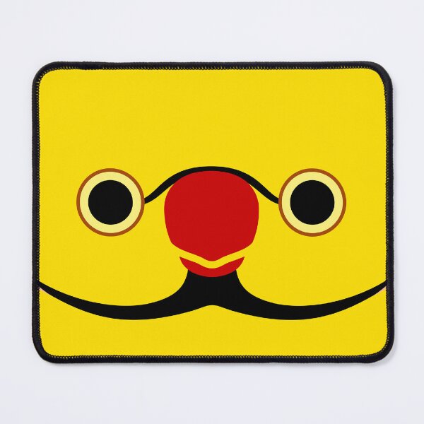 Item preview, The face of a yellow male Rose-ringed parakeet designed and sold by INKOYADO.