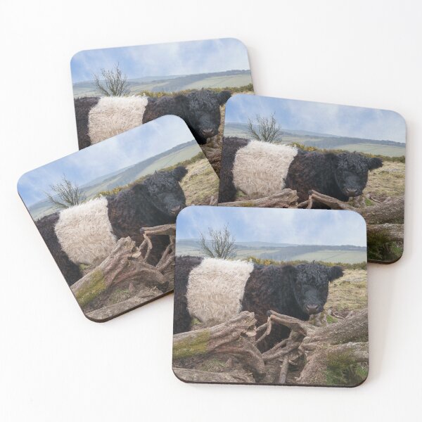 Item preview, Oreo Cow Among Rolling Heather Hills designed and sold by rawshutterbug.