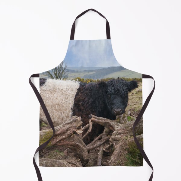 Item preview, Oreo Cow Among Rolling Heather Hills designed and sold by rawshutterbug.