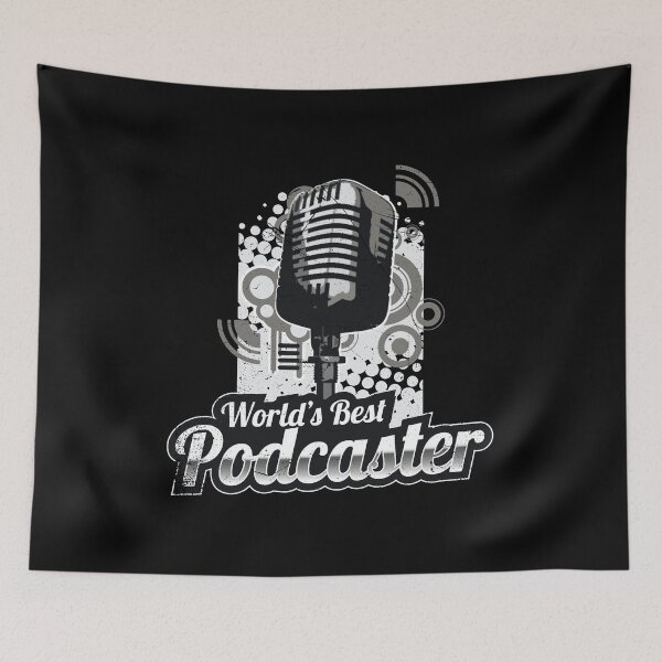 Item preview, World's Best Podcaster (v2) designed and sold by BlueRockDesigns.